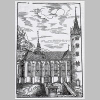 Schlosskirche Wittenberg (1509), nach L. Cranach (Wikipedia).jpg